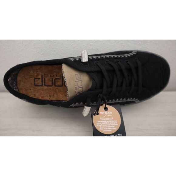 Hey Dude 121974900 Women's Sz EUR 41 US 10 Black Karina Casual Sneakers - Picture 8 of 13